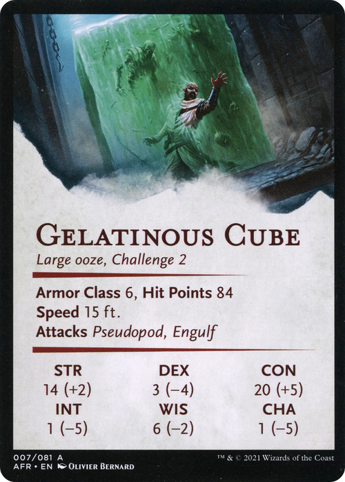 Gelatinous Cube // Gelatinous Cube (AAFR-007) - Adventures in the Forgotten Realms Art Series (Borderless) Foil
