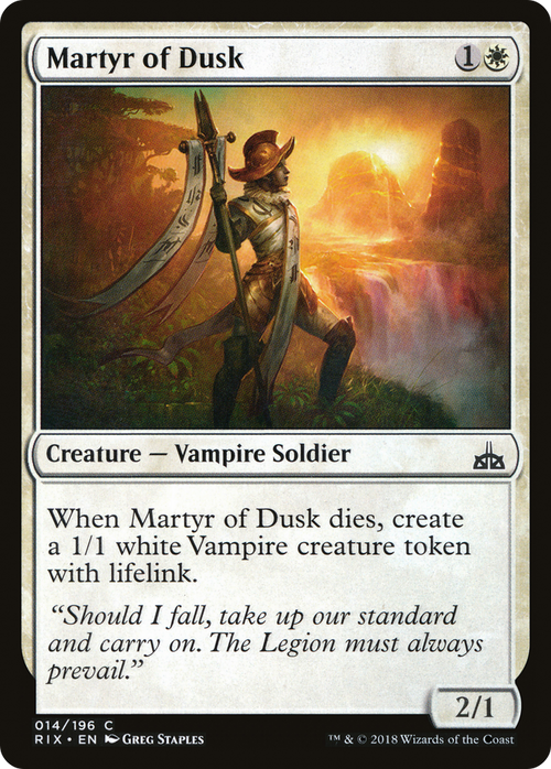 Martyr of Dusk (RIX-014) - Rivals of Ixalan