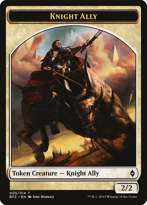 Knight Ally Token (BFZ-005) - Battle for Zendikar Tokens