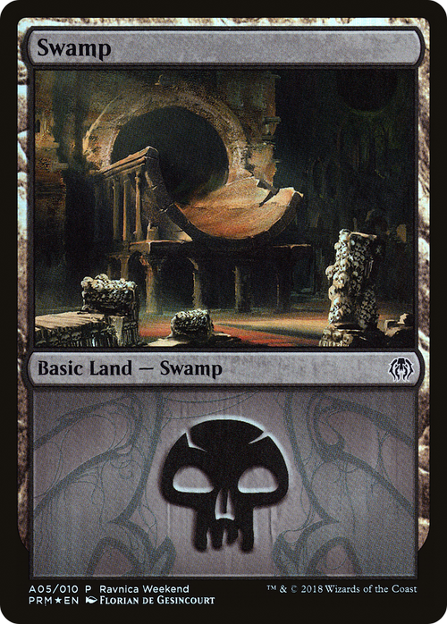 Swamp - Golgari (A05) (LARP-A05) - GRN Ravnica Weekend Foil