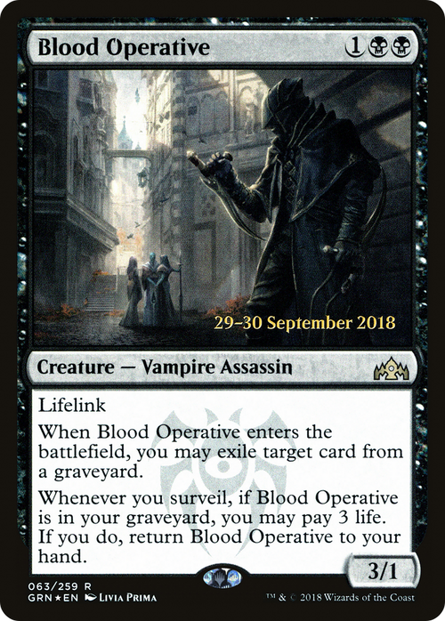 Blood Operative (PRE-63S) - Guilds of Ravnica Promos Foil
