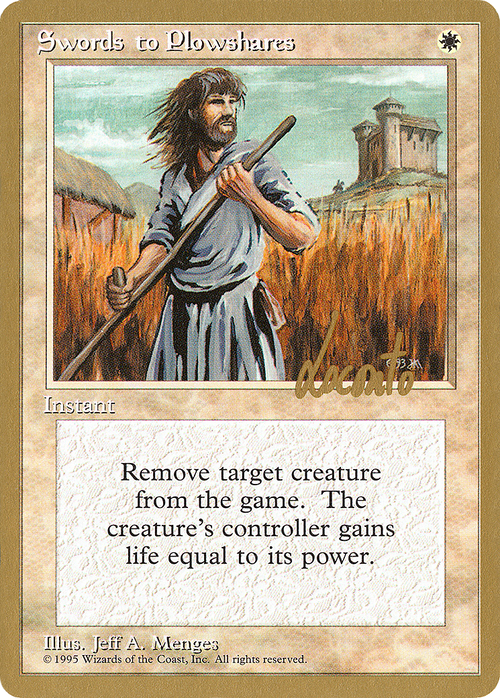 Swords to Plowshares - 1996 Michael Loconto (4ED) (WCD-) - Pro Tour Collector Set