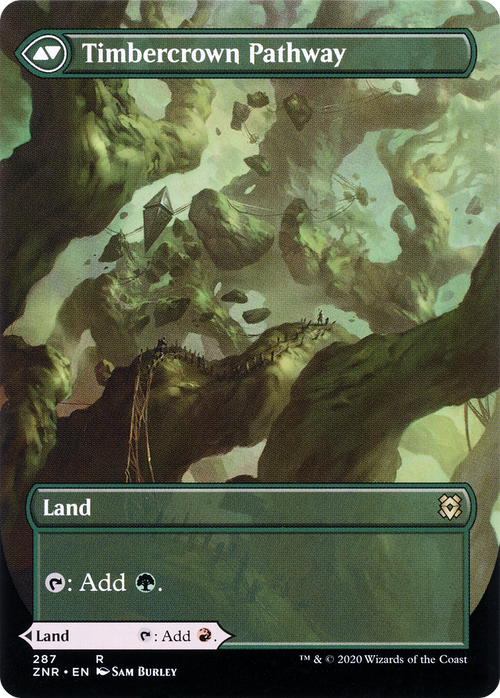 Cragcrown Pathway (Borderless) (ZNR-287) - Zendikar Rising: (Showcase) (Borderless) Foil