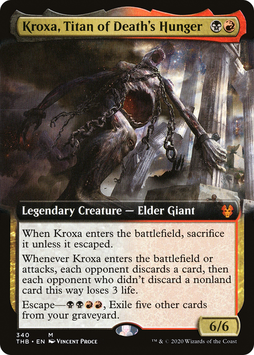 Kroxa, Titan of Death's Hunger (Extended Art) (THB-340) - Theros Beyond Death: (Extended Art)