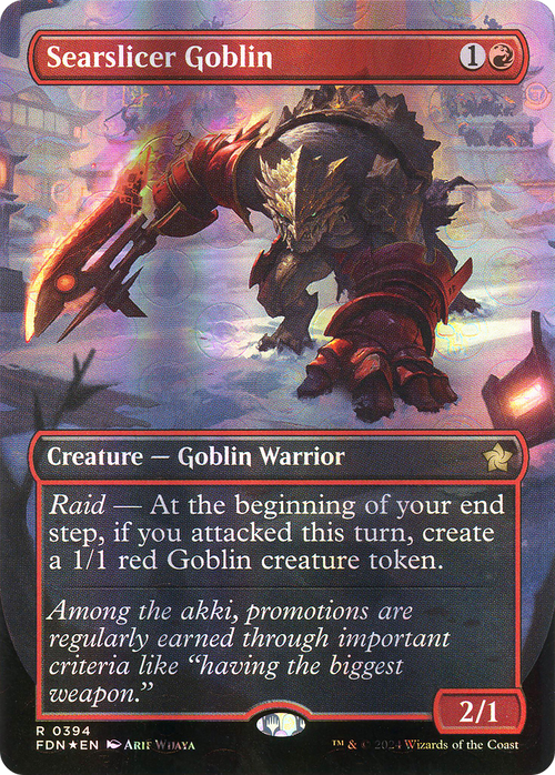 Searslicer Goblin (Borderless) (Mana Foil) (FDN-394) - Foundations Foil