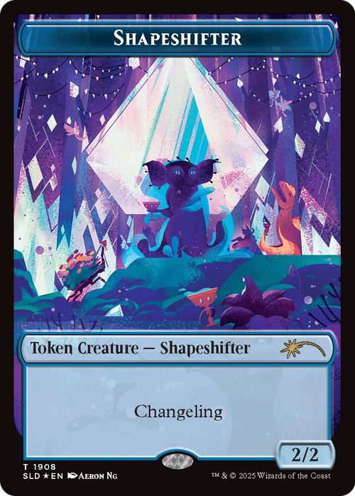 Shapeshifter Token (1908) (Double Rainbow Foil) (SLD-1908) - Secret Lair Drop Foil