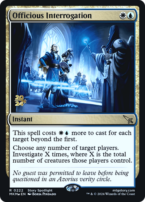 Officious Interrogation (PRE-222) - Murders at Karlov Manor Promos Foil