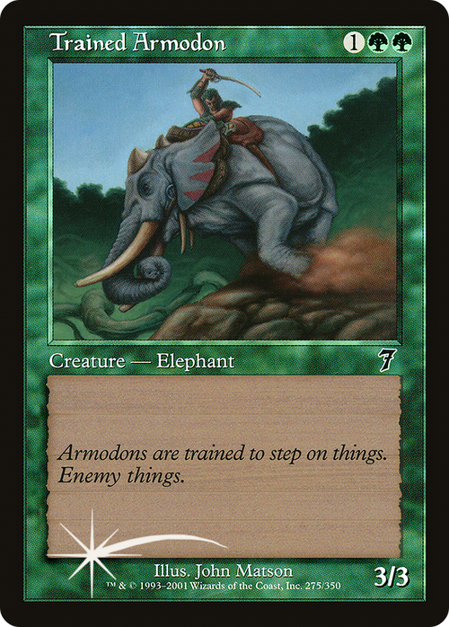 Trained Armodon (7ED-275) - 7th Edition Foil