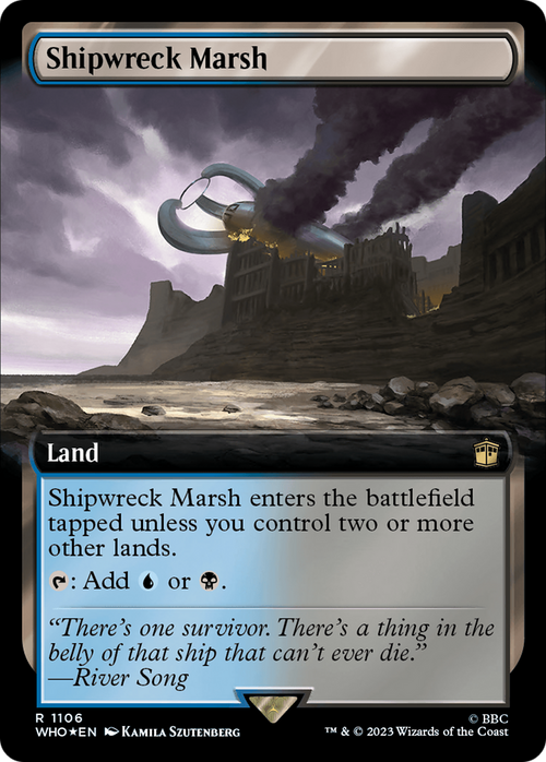 Shipwreck Marsh (Extended Art) (Surge Foil) (WHO-1106) - Doctor Who: (Extended Art) Foil