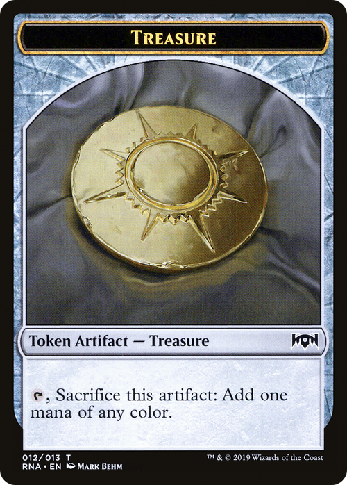 Treasure Token (RNA-012) - Ravnica Allegiance Tokens