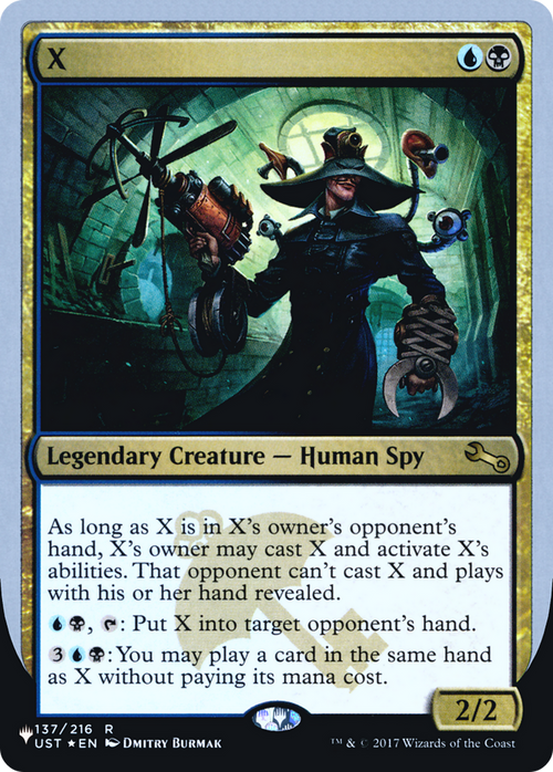 X (LIST-137/216) - The List (Unfinity Foil Edition) Foil
