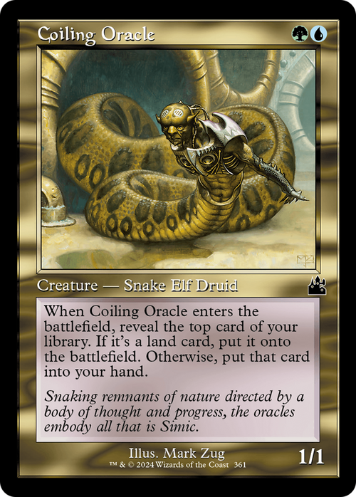 Coiling Oracle (Retro Frame) (RVR-361) - Ravnica Remastered Foil