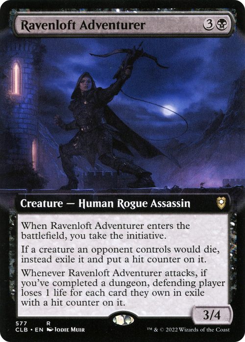 Ravenloft Adventurer (Extended Art) (CLB-577) - Commander Legends: Battle for Baldur's Gate: (Extended Art) Foil