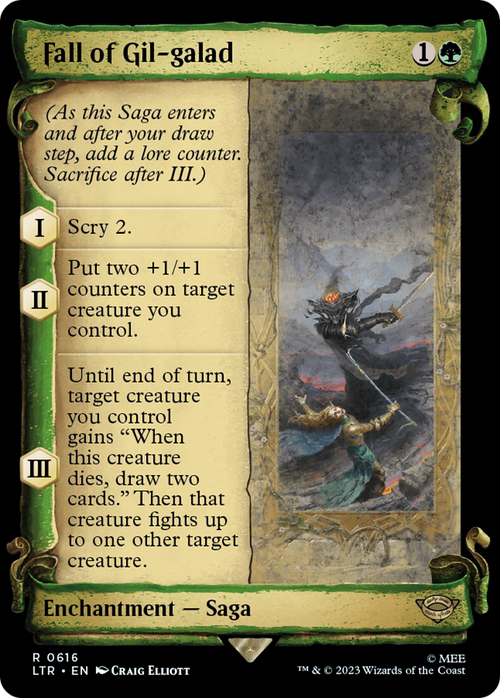 Fall of Gil-galad (Showcase Scrolls) (LTR-616) - The Lord of the Rings: Tales of Middle-earth: (Showcase) Foil