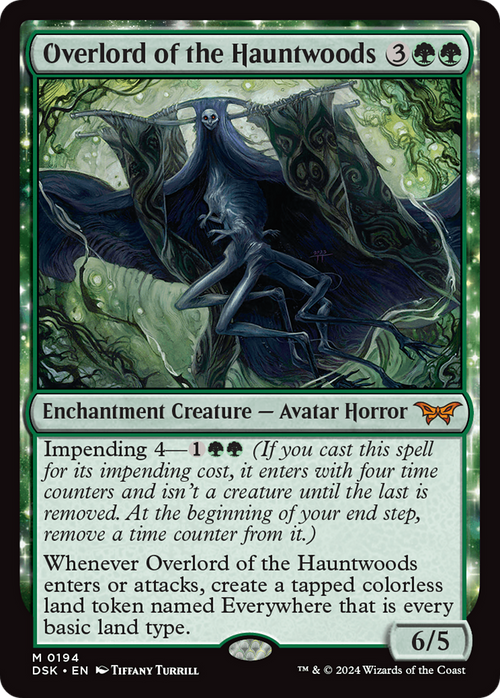 Overlord of the Hauntwoods (DSK-194) - Duskmourn: House of Horror: (enchantment) Foil