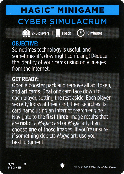 Cyber Simulacrum // Cyber Simulacrum (cont'd) (MNEO-003) - Kamigawa: Neon Dynasty Minigames