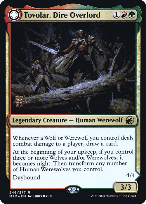 Tovolar, Dire Overlord (PRE-246S) - Innistrad: Midnight Hunt Promos: (Double Faced Transform) Foil