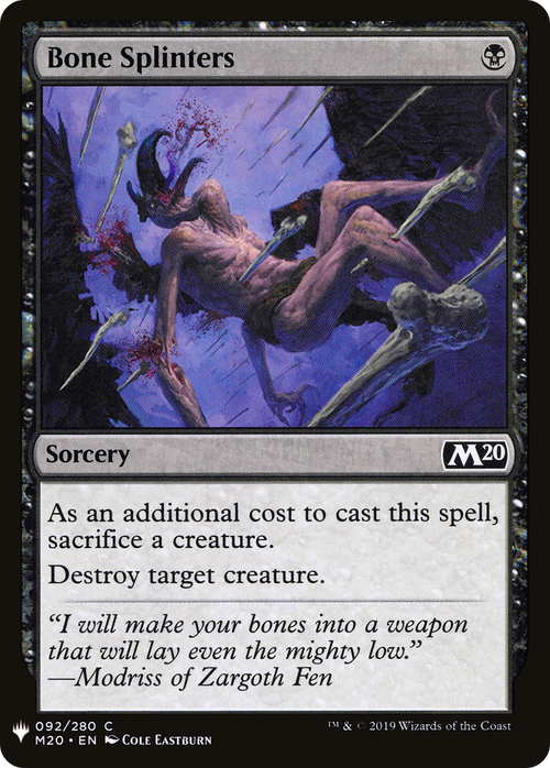 Bone Splinters (LIST-M20-92) - The List