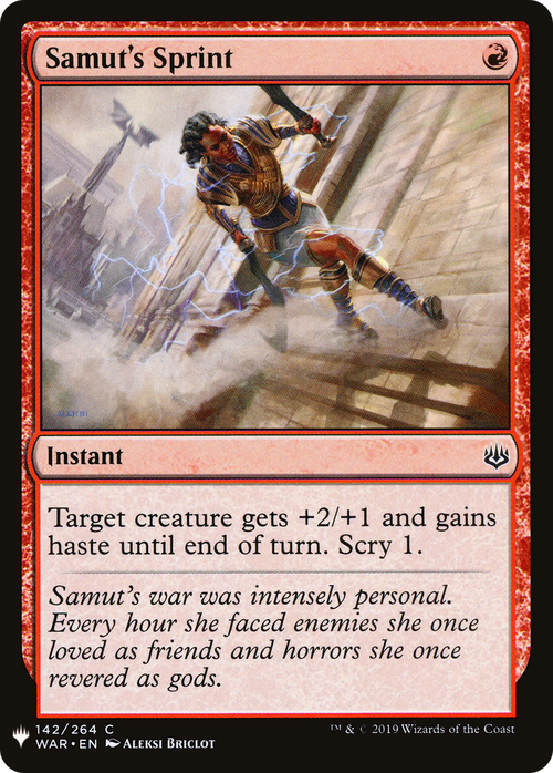 Samut's Sprint (LIST-WAR-142) - The List
