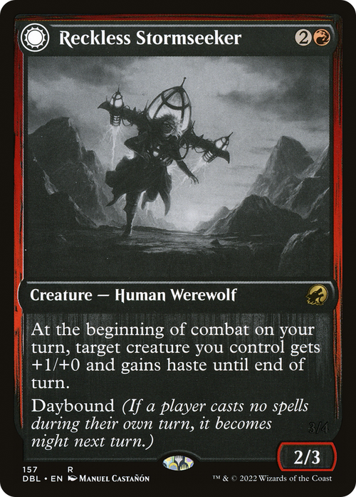 Reckless Stormseeker (DBL-157) - Innistrad: Double Feature: (Double Faced Transform) Foil