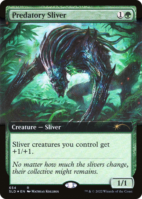 Predatory Sliver (Extended Art) (SLD-654) - Secret Lair Drop: (Extended Art) Foil