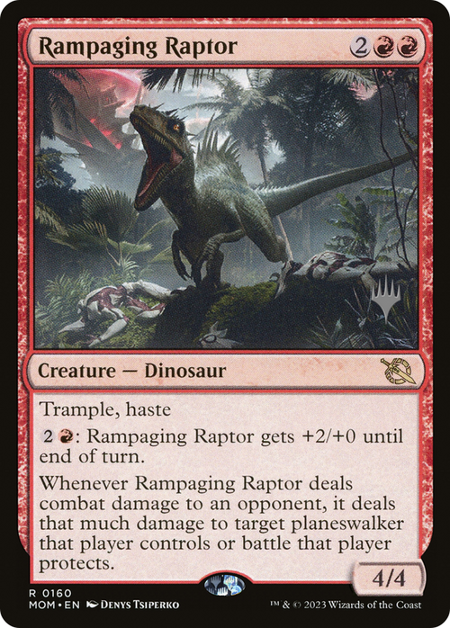 Rampaging Raptor (PPMOM-160) - March of the Machine Promos Foil