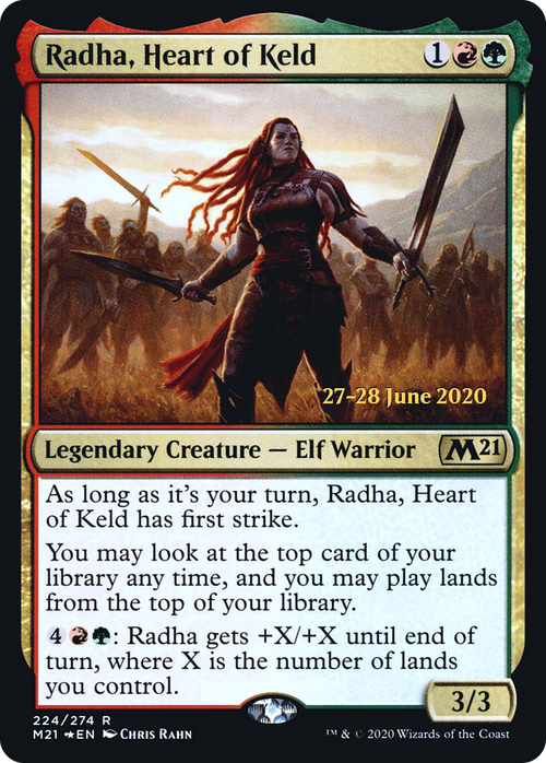 Radha, Heart of Keld (PRE-224S) - Core Set 2021 Promos Foil