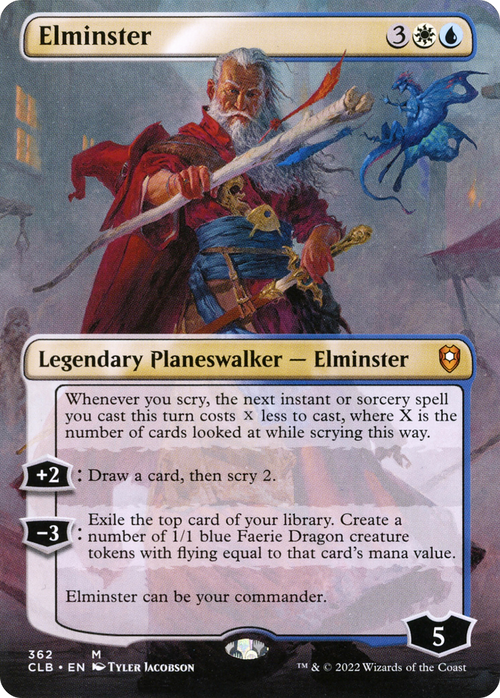 Elminster (Borderless) (CLB-362) - Commander Legends: Battle for Baldur's Gate Foil