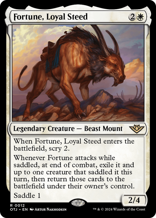 Fortune, Loyal Steed (OTJ-012) - Outlaws of Thunder Junction Foil