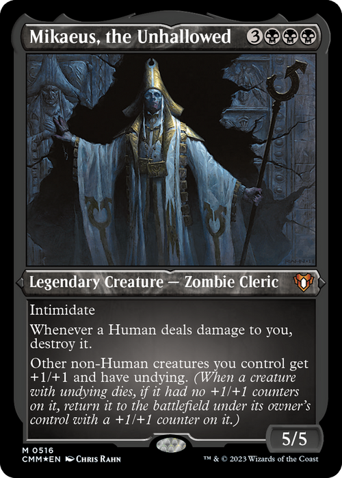 Mikaeus, the Unhallowed (Foil Etched) (CMM-516) - Commander Masters Foil