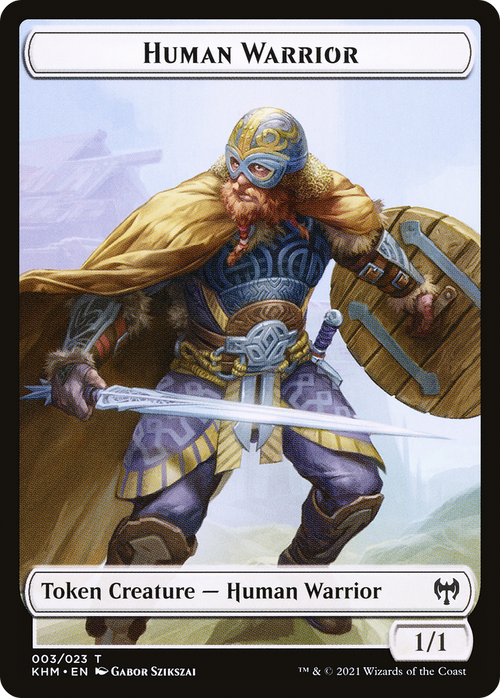 Human Warrior Token (KHM-003) - Kaldheim Tokens