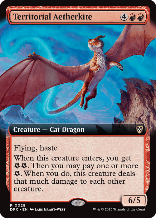 Territorial Aetherkite (Extended Art) (DRC-028) - Commander: Aetherdrift: (Extended Art)