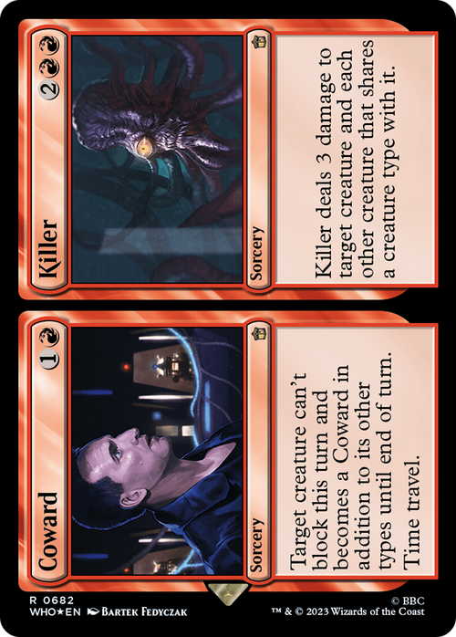 Coward // Killer (Surge Foil) (WHO-682) - Doctor Who Foil