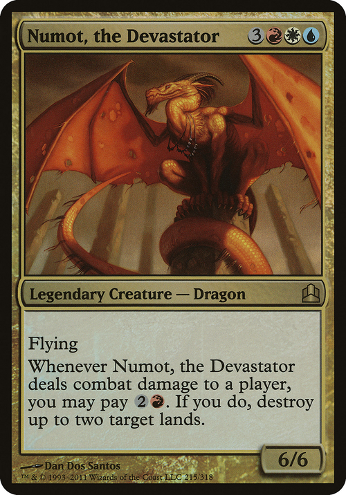 Numot, the Devastator (Commander) (OVER-215) - Commander 2011 Oversized Foil