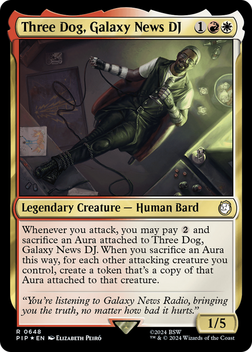 Three Dog, Galaxy News DJ (Surge Foil) (PIP-648) - Fallout Foil