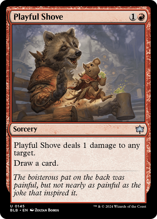 Playful Shove (BLB-145) - Bloomburrow Foil