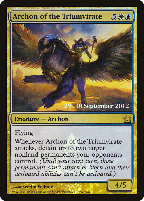 Archon of the Triumvirate (PRE-142★) - Return to Ravnica Promos Foil