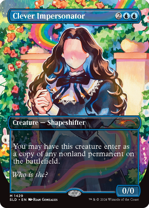 Clever Impersonator (SLD-1429) - Secret Lair Drop (Borderless) Foil