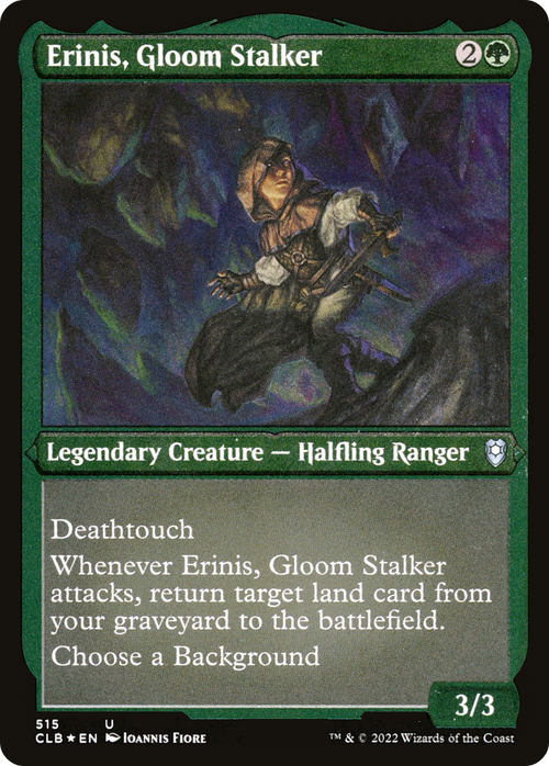 Erinis, Gloom Stalker (Foil Etched) (CLB-515) - Commander Legends: Battle for Baldur's Gate Foil
