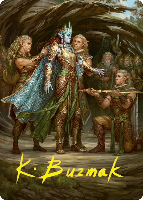 Lathril, Blade of the Elves // Lathril, Blade of the Elves (AFDN-048) - Foundations Art Series (Borderless) Foil