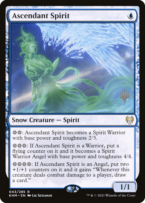Ascendant Spirit (PPKHM-43P) - Kaldheim Promos: (snow)
