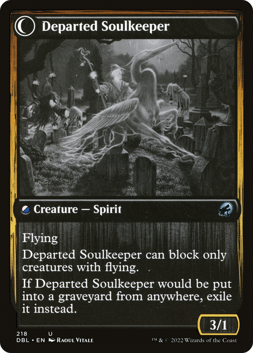 Devoted Grafkeeper (DBL-218) - Innistrad: Double Feature: (Double Faced Transform) Foil