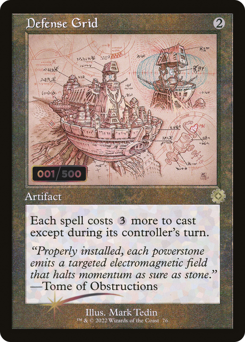 Defense Grid (Schematic) (Serial Numbered) (BRR-076) - The Brothers' War Retro Artifacts Foil
