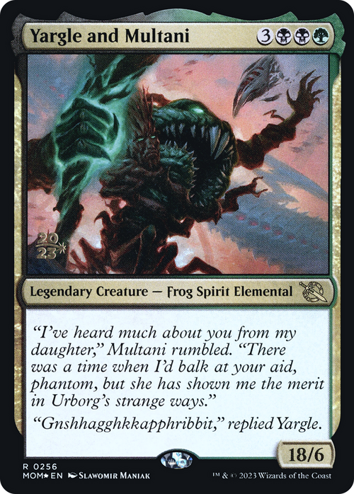 Yargle and Multani (PRE-256) - March of the Machine Promos Foil