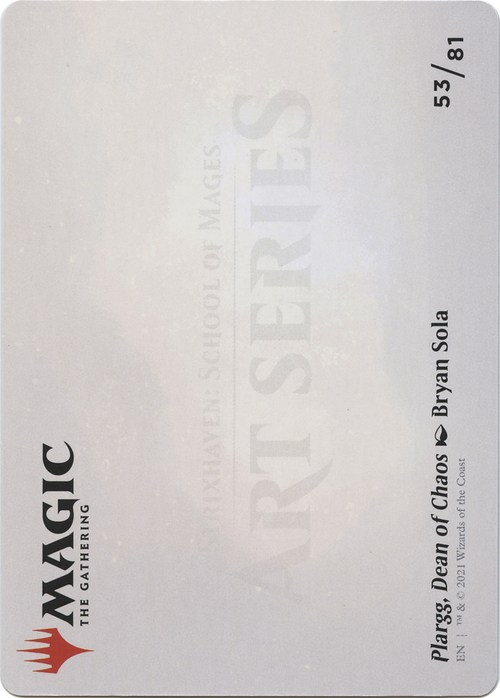 Plargg, Dean of Chaos // Plargg, Dean of Chaos (ASTX-053) - Strixhaven Art Series (Borderless)