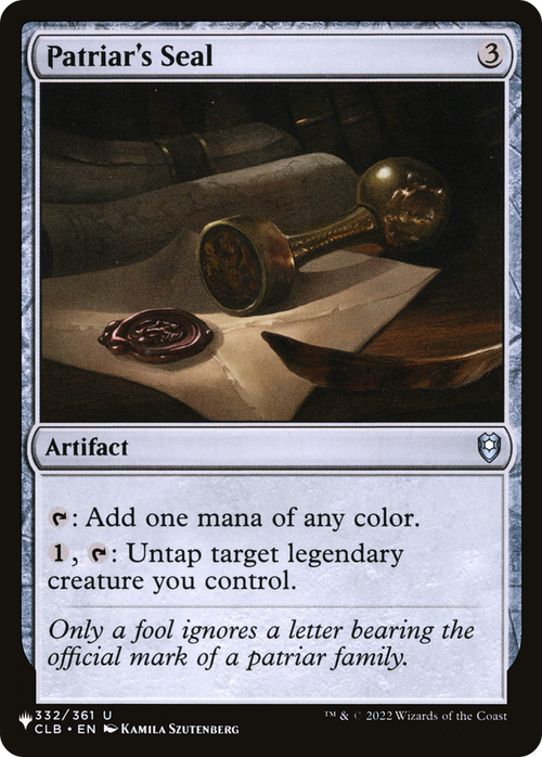 Patriar's Seal (LIST-CLB-332) - The List