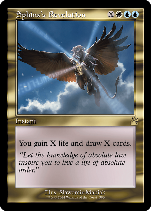 Sphinx's Revelation (Retro Frame) (RVR-383) - Ravnica Remastered Foil