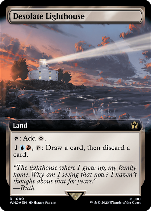 Desolate Lighthouse (Extended Art) (Surge Foil) (WHO-1080) - Doctor Who: (Extended Art) Foil
