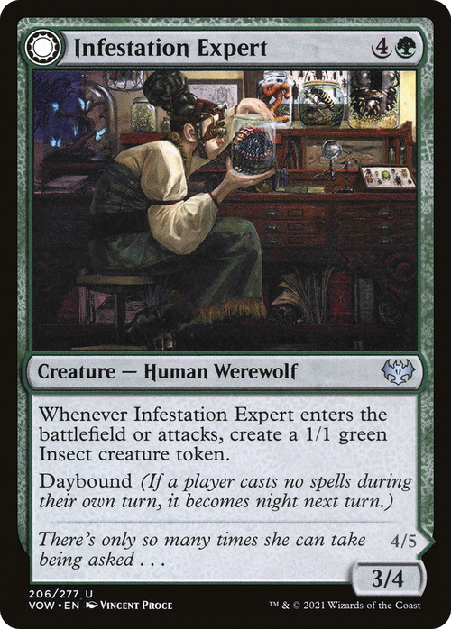 Infestation Expert (VOW-206) - Innistrad: Crimson Vow: (Double Faced Transform) Foil