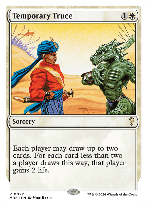 Temporary Truce (White Border) (MB2-022) - Mystery Booster 2
